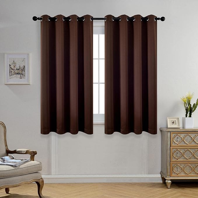 MIUCO Room Darkening Grommet Window Blackout Curtains Two Panels by MIUCO