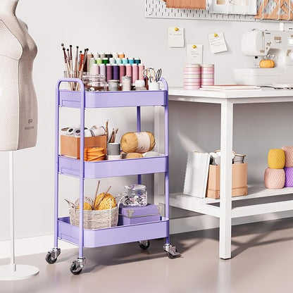 TOOLF 3-Tier Metal Rolling Cart - Image 6