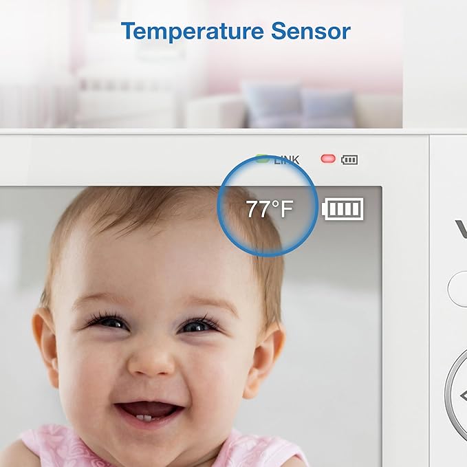 VTech Video Baby Monitor with 7" Color LCD Screen, Long Battery Life, Secure - Image 6