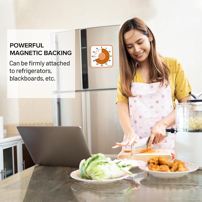 Secura 7.5 Inch Visual Timer, 60 Minute Oversize Countdown Visual Timer - Image 6