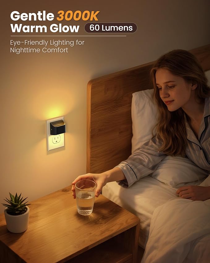 NIORSUN Night Lights Plug Into Wall, Auto Brightness Sensor Night Light - Image 3