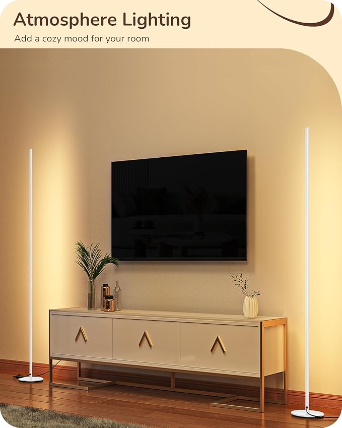 EDISHINE Minimalist LED Corner Floor Lamp - Image 5
