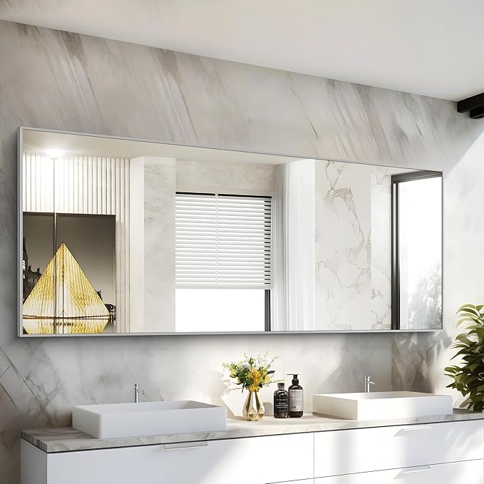 36x72inch Bathroom Mirror, Large Rectangular Wall Mirrors - Image 4