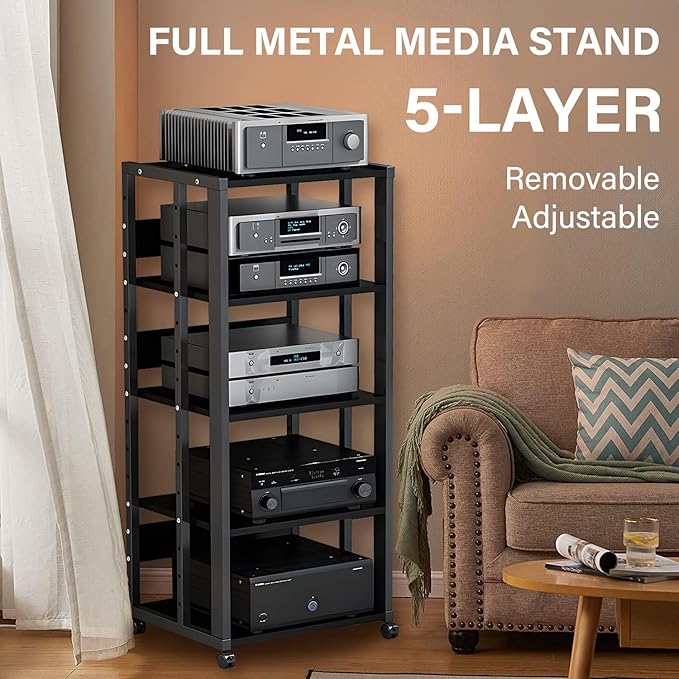 jvsufuik 5-Tier AV Media Stand - Image 2