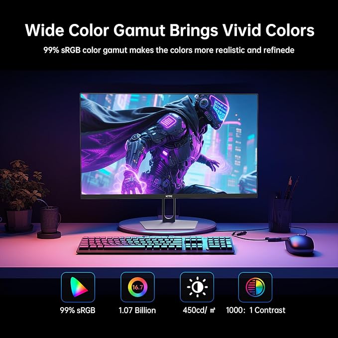 KTC 27 Inch QHD Gaming Monitor, 2K 200Hz Up to 210Hz 1ms Fast IPS Computer - Image 5