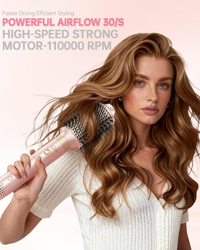 Hair Dryer Brush 8-in-1 Dual Voltage Hot Air Styler – Fast-Drying 110, 000 RPM - Image 3