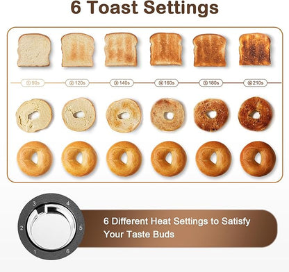 Mecity 4 Slice Toaster, Long Slot Toaster - Image 3