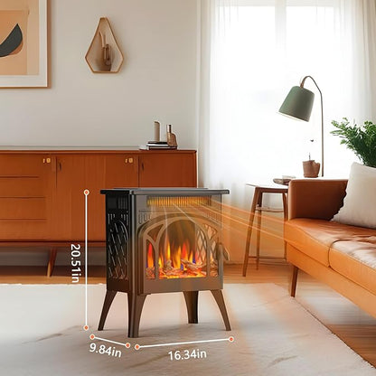 Electric Fireplace Stove, Fast Heating, 1500W X Infrared Fireplace Heater - Image 6