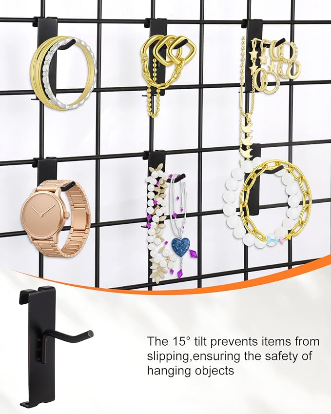 Alffun 50 Pack Gridwall Hooks, 2 Inch Heavy Duty Display Hooks - Image 2