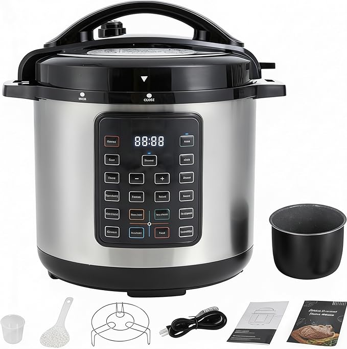 HealSmart 16-in-1 Electric Pressure Cooker 8 Quart, Non-Stick Stainless Steel by HealSmart