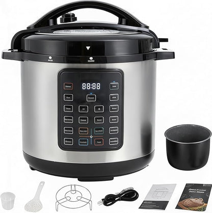 HealSmart 16-in-1 Electric Pressure Cooker 8 Quart, Non-Stick Stainless Steel by HealSmart