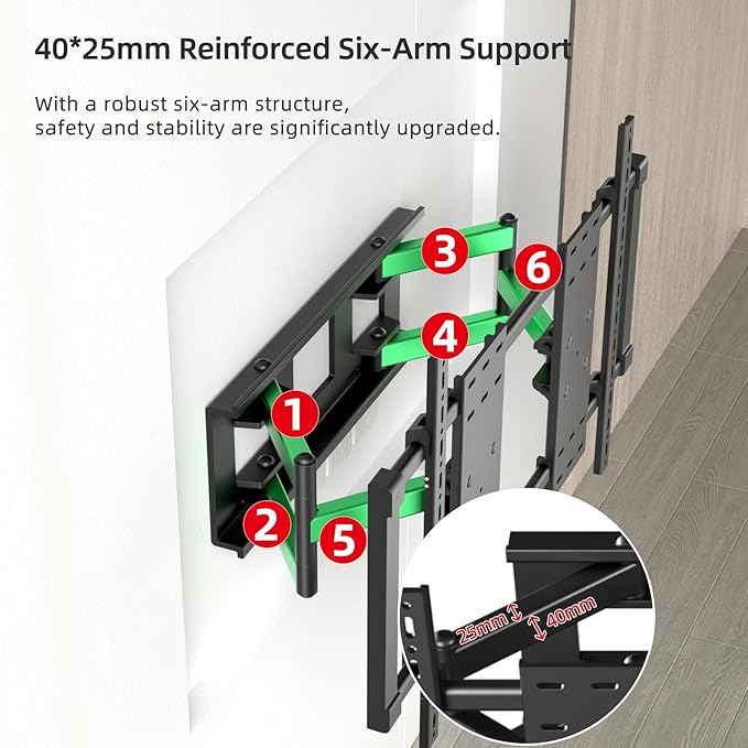 HILLPORT 98 100 110 TV Wall Mount 120 130 inch Full Motion Ultrathin Bracket - Image 3