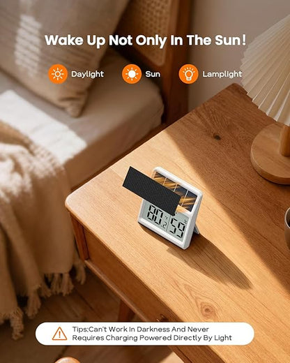Digital Indoor Thermometer & Hygrometer, Light Powered Solar Indoor Temperature - Image 2