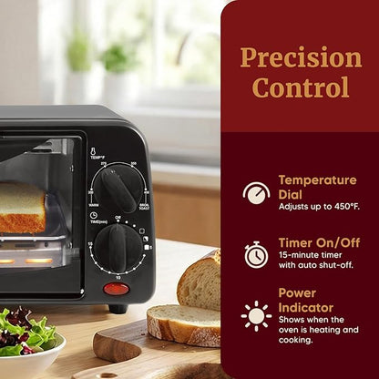 Elite Gourmet ETO236 Personal Compact 2 Slice Countertop Toaster Oven - Image 4