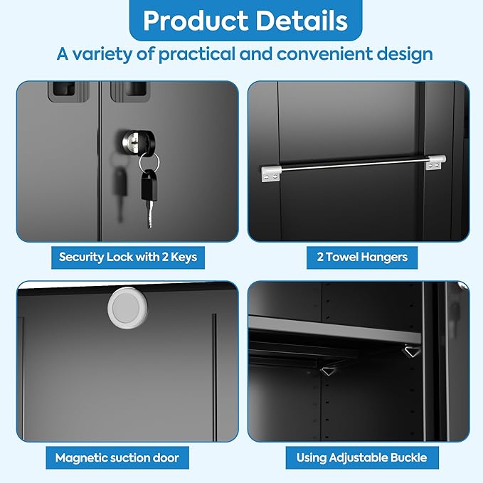 SUXXAN Broom Closet Storage Cabinet - Image 8