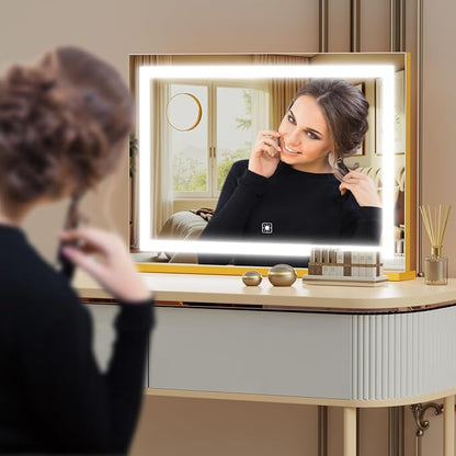 Makeup Vanity Mirror with USB Charging Port 19" L x 24" W LED Makeup Mirror - Image 5