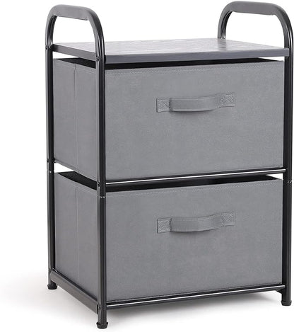 Dresser for Bedroom with 2 Drawers, Wide Chest of Drawers, Fabric Dresser by MAXHouser