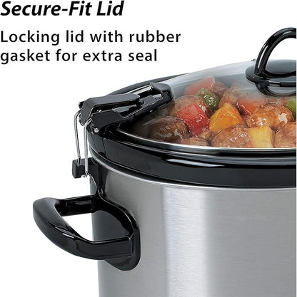 Crock-Pot SCCPVL600S Cook' N Carry 6-Quart Oval Manual Portable Slow Cooker - Image 4