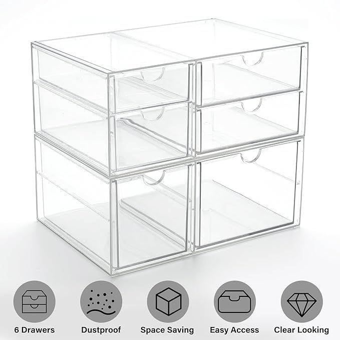 Prsildan Acrylic Drawer Makeup Organizer - Image 9
