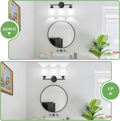 Guliaofo 3-Light Bathroom Light Fixtures, E26 Base Modern Kitchen Light - Image 6