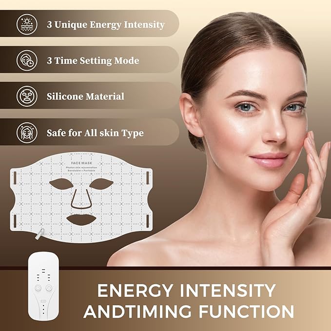 Red Light Therapy for Face & Neck, 7-1 Colors LED Light Therapy mask, - Image 5