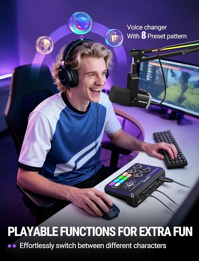 Fifine Gaming Mixer for Voice Chat and Streaming- 7.1ch Surround Sound - Image 6