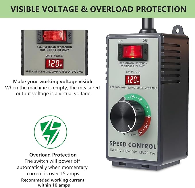 Cdmall AC Motor Speed Controller 120V 15A Max - Image 2