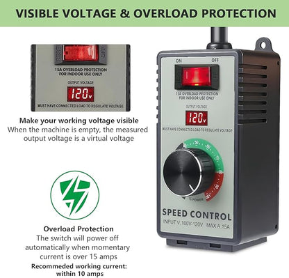 Cdmall AC Motor Speed Controller 120V 15A Max - Image 2