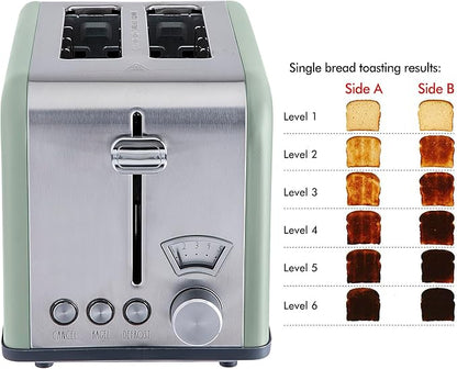 Rae Dunn Toaster, Stainless Steel 2 Slice Square Toaster, Wide Slot - Image 2