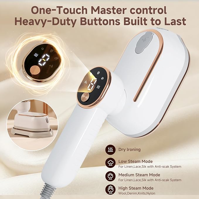 Travel Steamer, 1200W Portable Steamer - Image 5