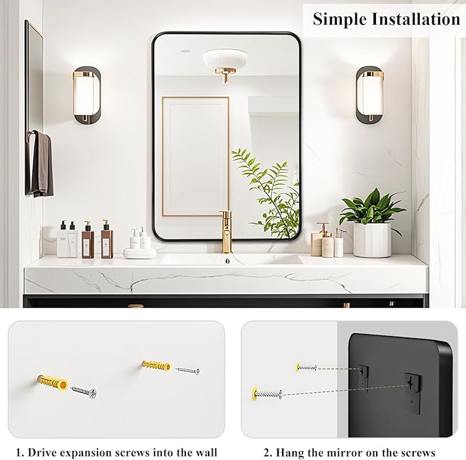 Fabuday 26x36 Inch Bathroom Wall Mirror - Image 6