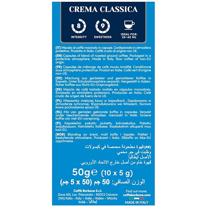Caffè Borbone Crema Classica Aluminum Capsules Compatible - Image 5