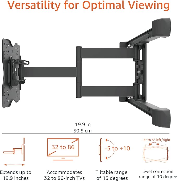 Amazon Basics Full Motion TV Wall Mount - Image 6