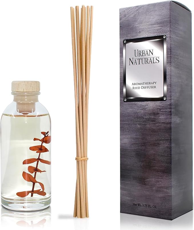 Urban Naturals Bay Rum & Sandalwood Reed Diffuser Scent Sticks Gift Set | - Image 2