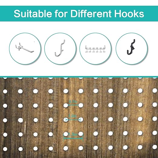 Babion 6 Panel Pegboard Display, Peg Board Room Divider Freestanding Folding - Image 8