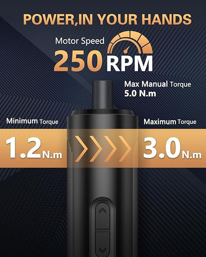 Electric Screwdriver, Rechargeable Cordless Power Screwdriver, 3 Torque Settings - Image 2