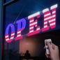 30" x 10" American Flag LED OPEN Sign by LemonNova