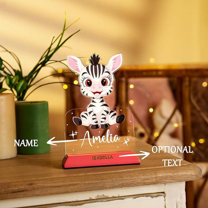 hun concept Personalized Kids Zebra Night Light – Custom Name LED Lamp - Image 8
