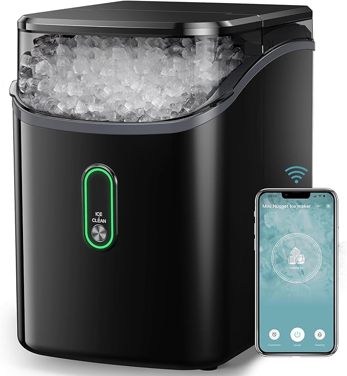 Silonn Nugget Ice Maker Countertop, WiFi Pebble Ice Machine by Silonn