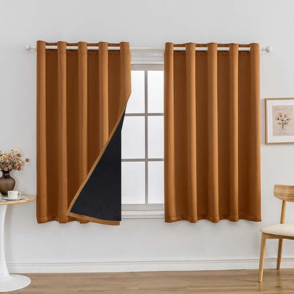 Anytime 100% Blackout Curtain 2 Panels Set, Thermal Insulated Window Drapes by Anytime