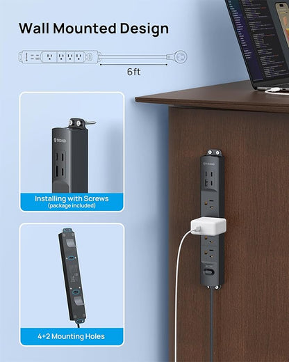 TROND 360° Rotating Plug Surge Protector, Power Strip - Image 5