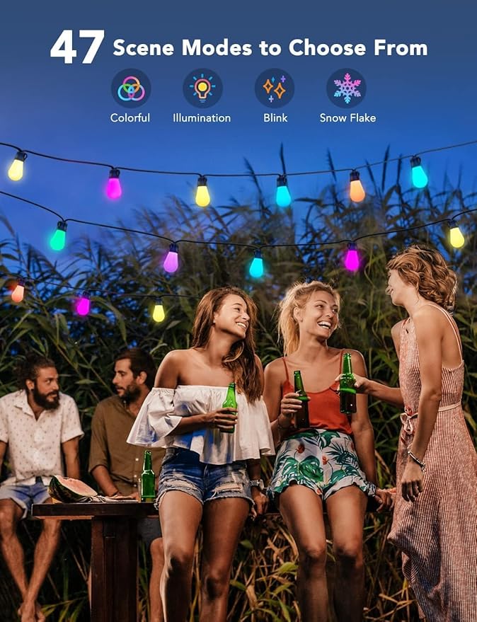 Govee Smart Outdoor String Lights H7016, 96ft RGBIC Outdoor Lights - Image 5