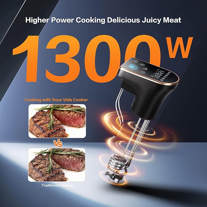 1300W Sous Vide Precision Cooker Machines, IPX7 Full Waterproof Immersion - Image 2