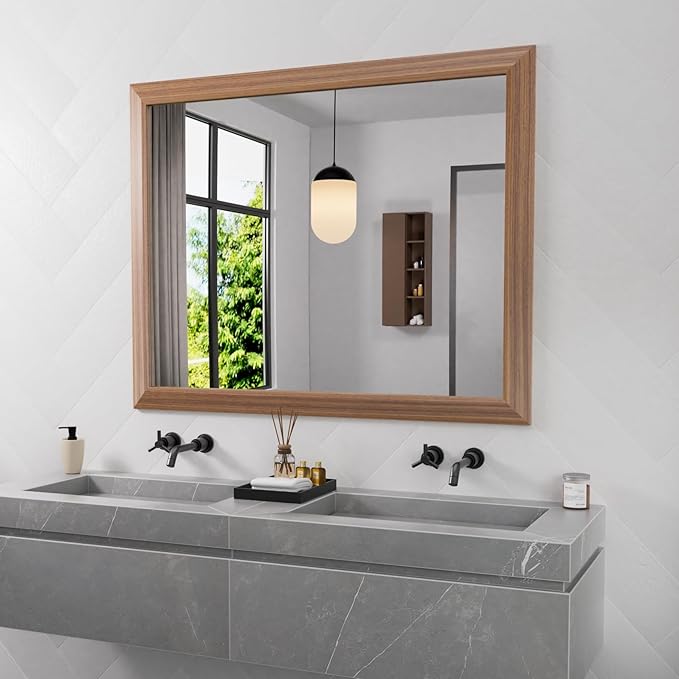 Amorho 40X32 Inch Bathroom Mirror by Amorho