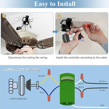 Universal Ceiling Fan Remote Control Kit, Replacement - Image 6