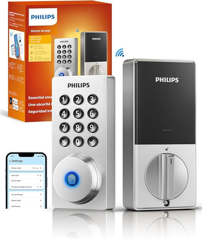 Philips Wi-Fi Door Lock, WiFi Smart Lock Keyless Entry Deadbolt by Philips