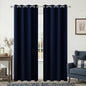 KOUFALL Navy Blue Curtains 90 Inches Long by KOUFALL