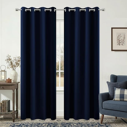 KOUFALL Navy Blue Blackout Curtains by KOUFALL