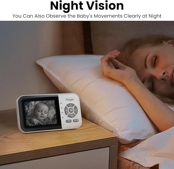 2Cameras Video Baby Monitor, Two Mode, 2.8'' IPS Display Screen, Night Vision - Image 9