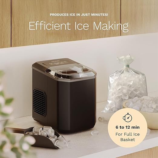 hOmeLabs Countertop Ice Maker – 9 Ice Cubes in Just 6 Minutes, 26lbs in 24Hrs - Image 3
